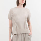 Evam Eva Apparel Womens Sweaters Cotton Vest in Antique White