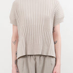 Evam Eva Apparel Womens Sweaters Cotton Vest in Antique White
