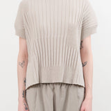 Evam Eva Apparel Womens Sweaters Cotton Vest in Antique White