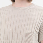 Evam Eva Apparel Womens Sweaters Cotton Vest in Antique White