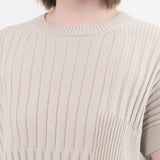 Evam Eva Apparel Womens Sweaters Cotton Vest in Antique White