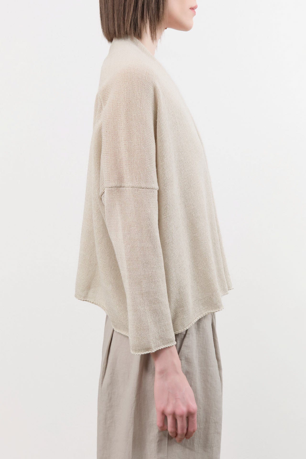 Evam Eva Apparel Womens Sweaters Linen Cotton Cardigan