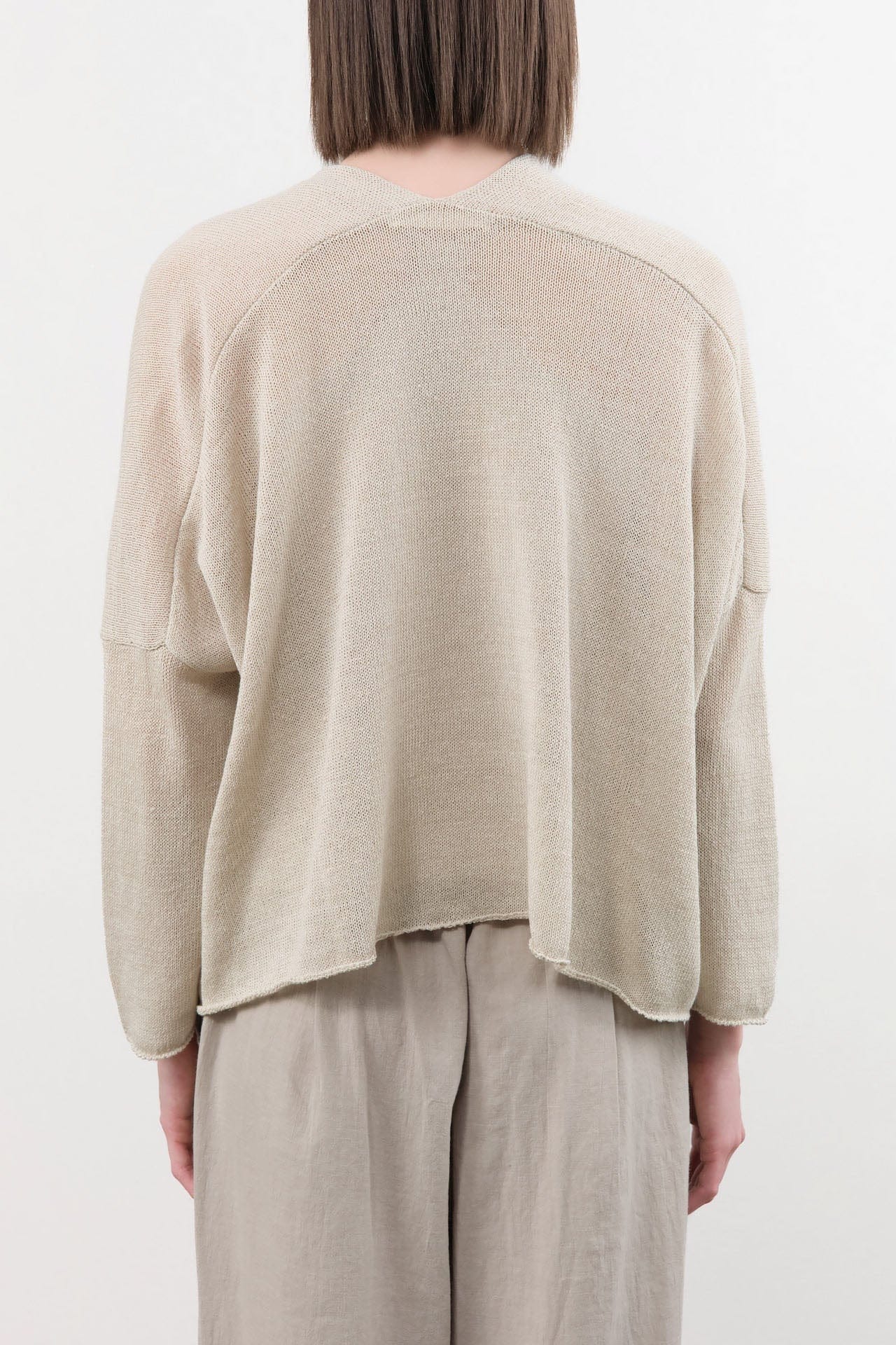 Evam Eva Apparel Womens Sweaters Linen Cotton Cardigan