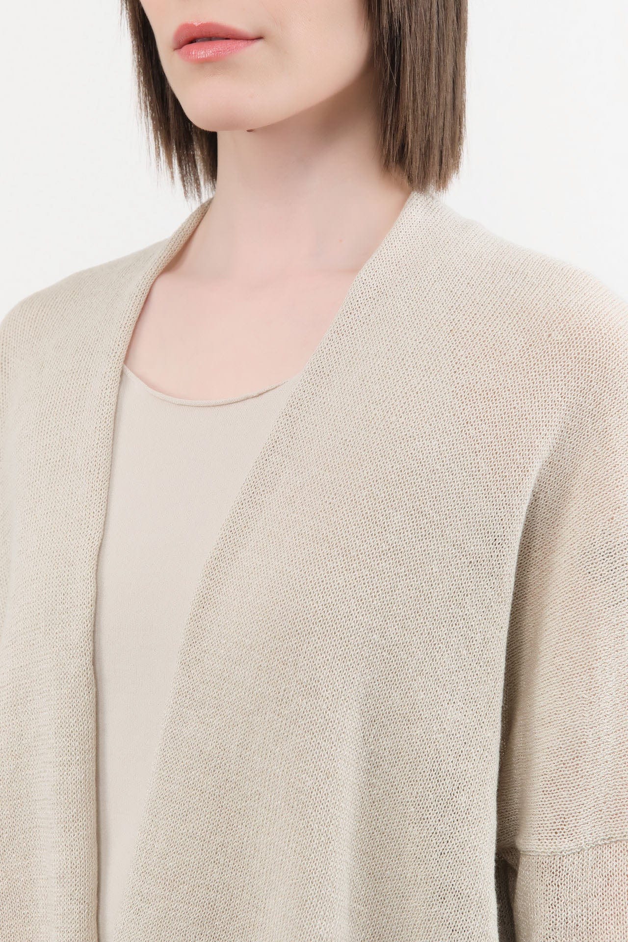 Evam Eva Apparel Womens Sweaters Linen Cotton Cardigan