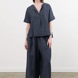 Evam Eva Apparel Womens Pants Linen Culottes Navy / One Size