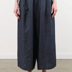 Evam Eva Apparel Womens Pants Linen Culottes Navy / One Size