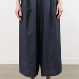 Evam Eva Apparel Womens Pants Linen Culottes Navy / One Size