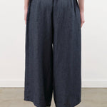 Evam Eva Apparel Womens Pants Linen Culottes Navy / One Size