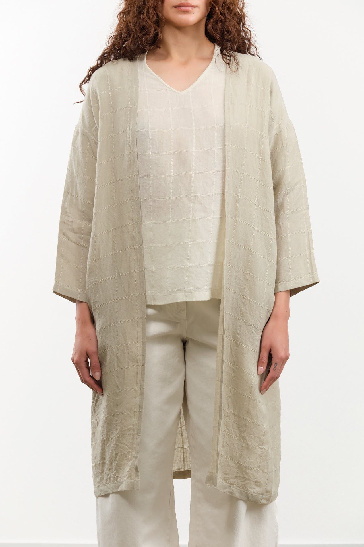 evameva (エヴァムエヴァ) wool tuck robe / ウールタックローブ