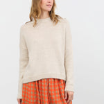 Evam Eva Apparel Womens Sweaters Low Gauge Pullover Ecru / One Size