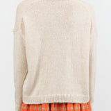 Evam Eva Apparel Womens Sweaters Low Gauge Pullover Ecru / One Size