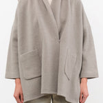 Evam Eva Apparel Womens Outerwear Press Wool Robe Mocha / One Size