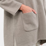 Evam Eva Apparel Womens Outerwear Press Wool Robe Mocha / One Size