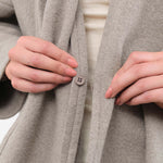 Evam Eva Apparel Womens Outerwear Press Wool Robe Mocha / One Size