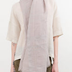 Evam Eva Accessories Scarves Random Check Stole in Grege Grege / One Size