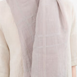 Evam Eva Accessories Scarves Random Check Stole in Grege Grege / One Size