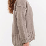 Evam Eva Apparel Womens Sweaters Renew-Wool Turtleneck in Mocha