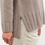 Evam Eva Apparel Womens Sweaters Renew-Wool Turtleneck in Mocha