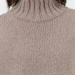 Mocha Renew-Wool Turtleneck by Evam Eva 