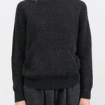 Evam Eva Apparel Womens Sweaters Seamless Cashmere Parka in Charcoal