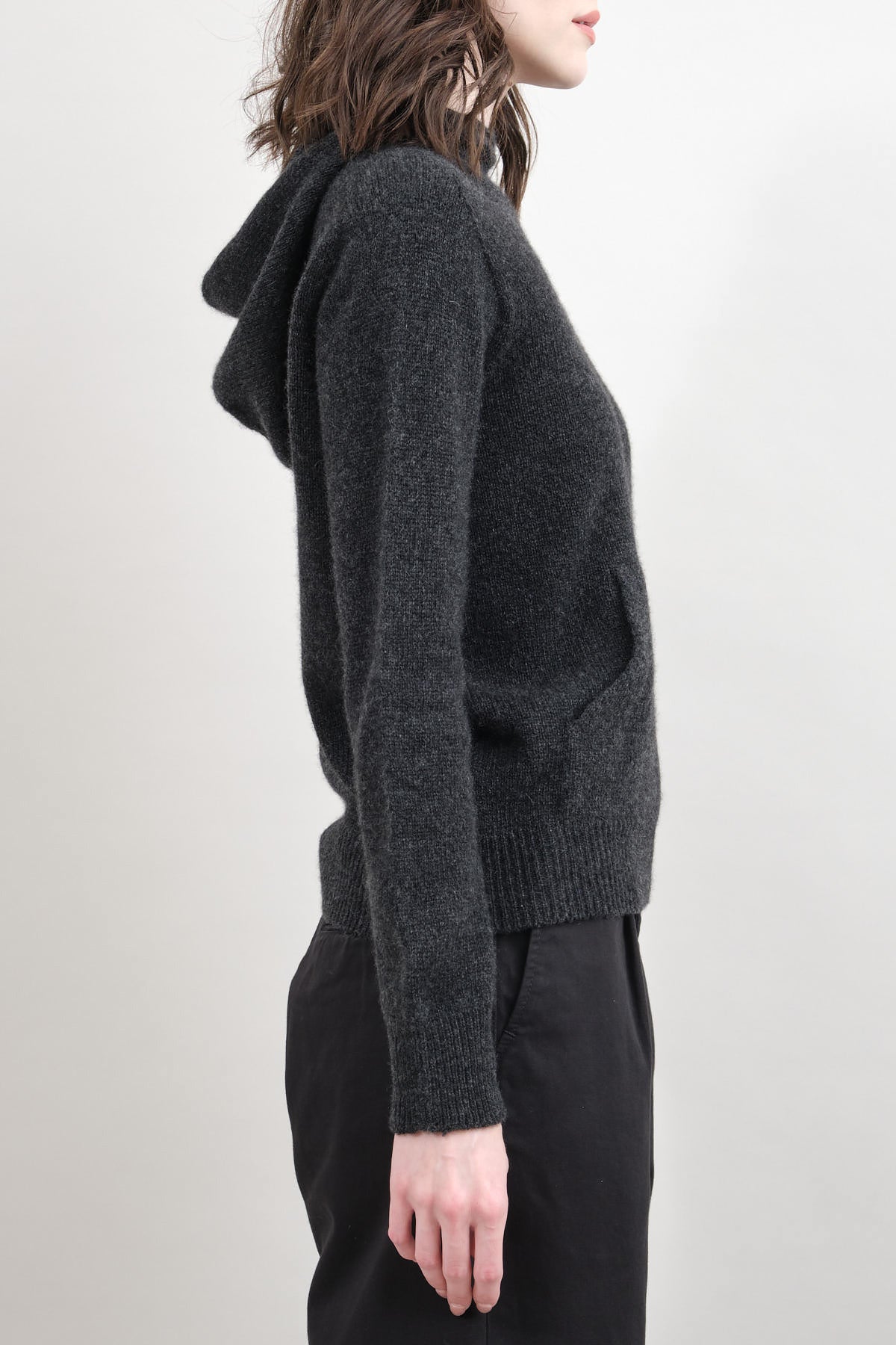 Seamless Cashmere Parka in Charcoal