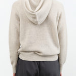 Evam Eva Apparel Womens Sweaters Seamless Cashmere Parka in Light Gray