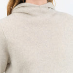 Evam Eva Apparel Womens Sweaters Seamless Cashmere Parka in Light Gray