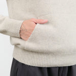 Evam Eva Apparel Womens Sweaters Seamless Cashmere Parka in Light Gray