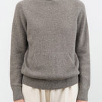 Evam Eva Apparel Womens Sweaters Seamless Cashmere Parka in Mocha