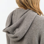 Evam Eva Apparel Womens Sweaters Seamless Cashmere Parka in Mocha