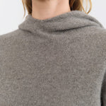 Evam Eva Apparel Womens Sweaters Seamless Cashmere Parka in Mocha