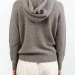 Evam Eva Apparel Womens Sweaters Seamless Cashmere Parka in Mocha