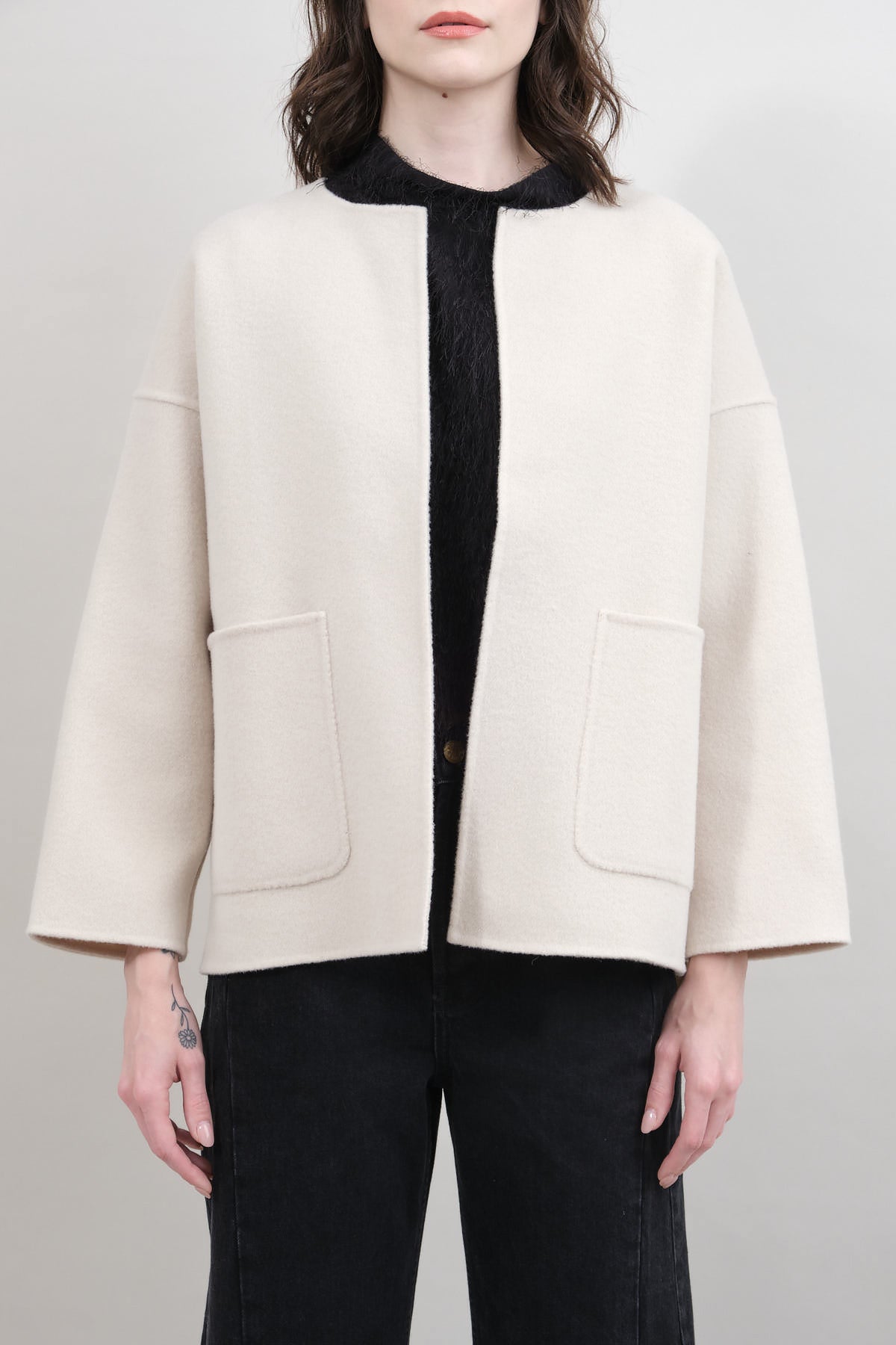 Evam Eva Press Wool Short Coat - ShopperBoard