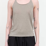 Front view of Washable Linen Camisole in Grege