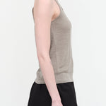 Side view of Washable Linen Camisole in Grege
