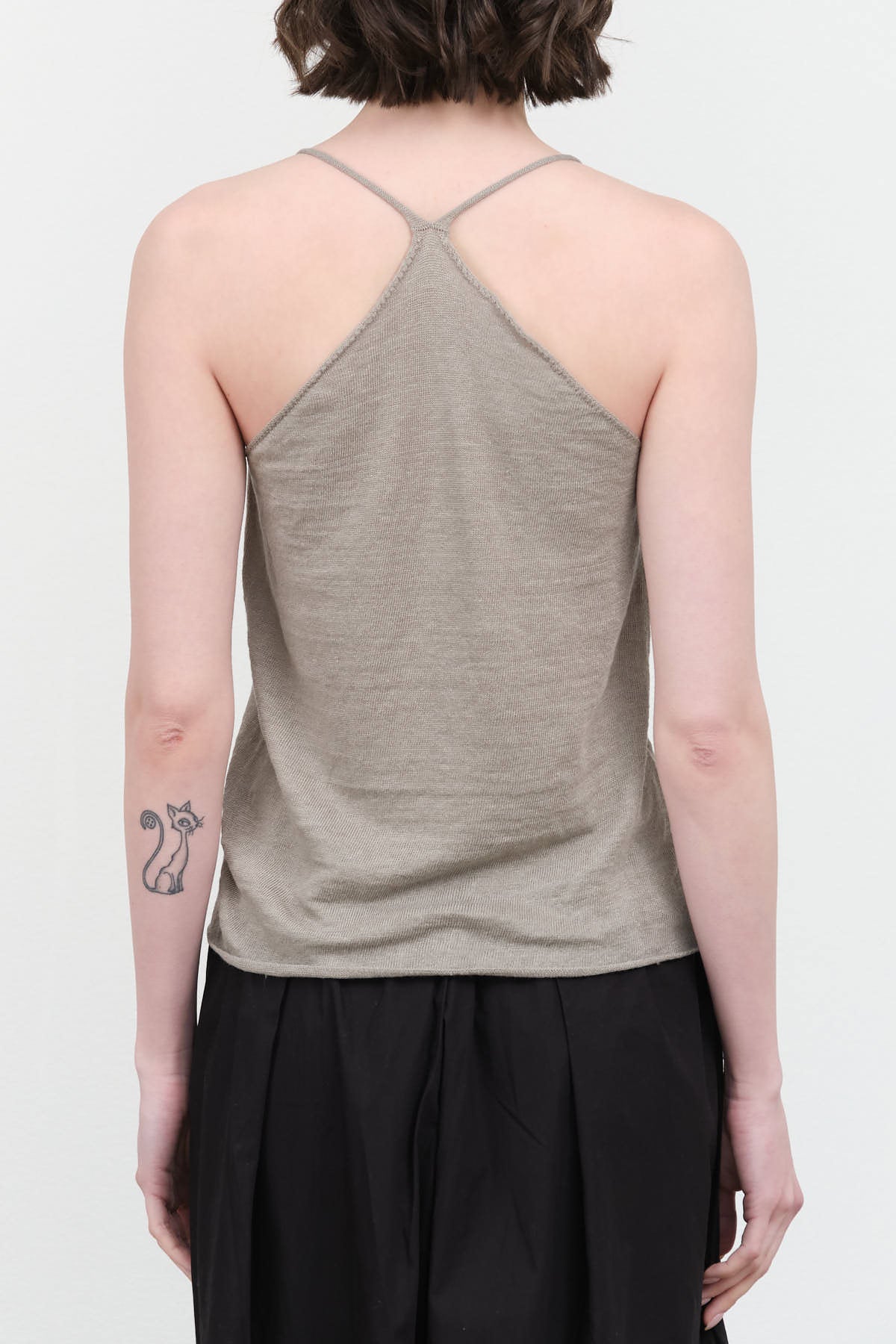 Back view of Washable Linen Camisole in Grege