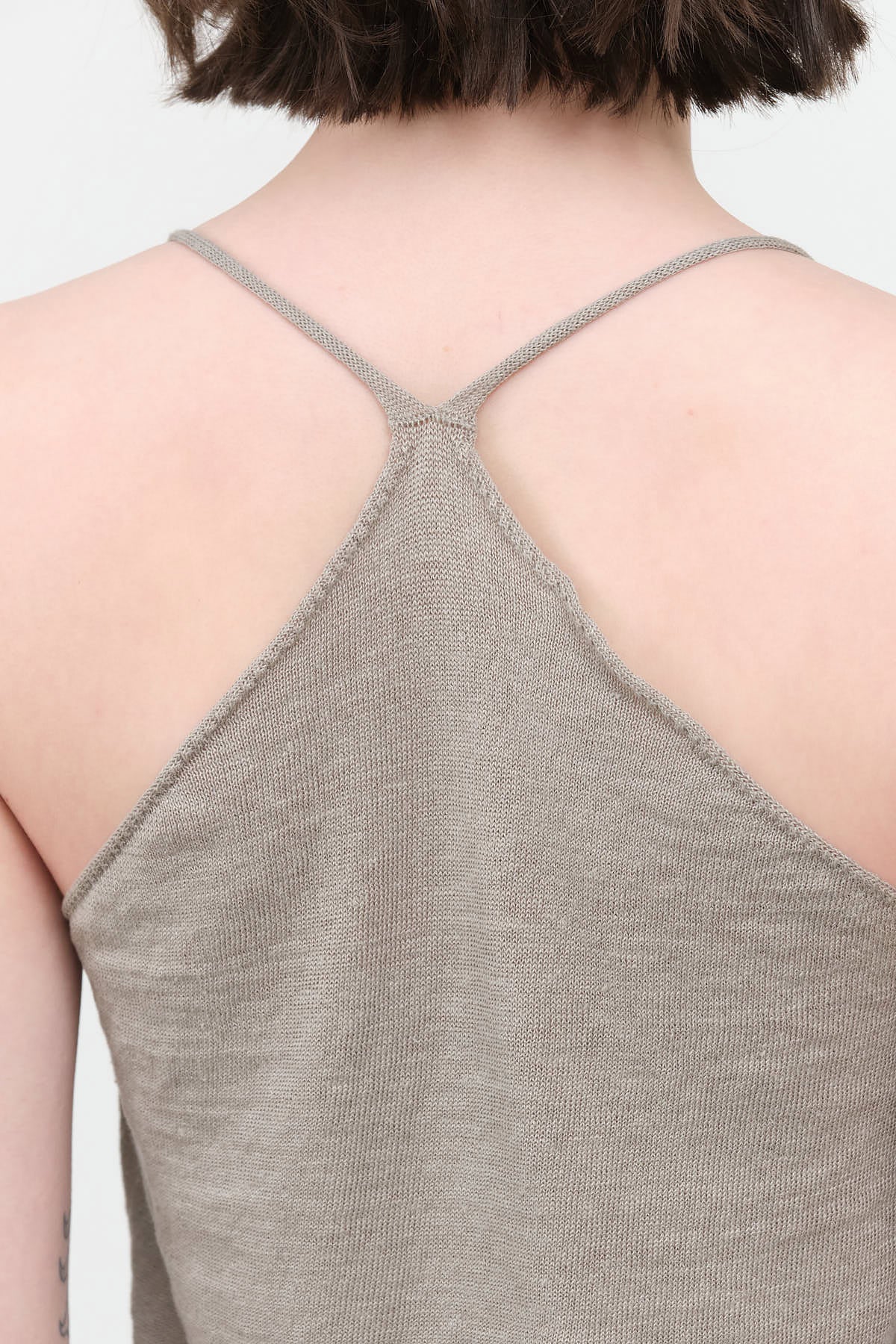 Racerback of Washable Linen Camisole in Grege