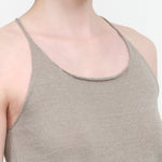 Collar view of Washable Linen Camisole in Grege
