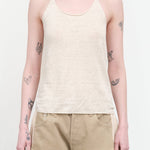 Front view of Washable Linen Camisole in Ivory
