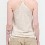 Back view of Washable Linen Camisole in Ivory