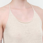 Collar of Washable Linen Camisole in Ivory