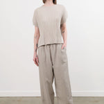 Evam Eva Apparel Womens Pants Water Linen Wide Pants Grege / One Size