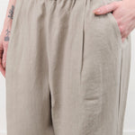 Evam Eva Apparel Womens Pants Water Linen Wide Pants Grege / One Size