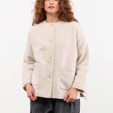 Evam Eva Apparel Womens Jackets Wool Boucle Jacket