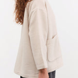 Evam Eva Apparel Womens Jackets Wool Boucle Jacket