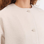 Evam Eva Apparel Womens Jackets Wool Boucle Jacket