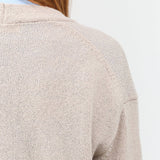 Back shoulder view of Wool Lily Cardigan