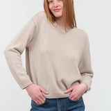 Evam Eva Apparel Womens Sweaters Wool Lily Pullover Ecru / 1