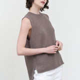 Styled Wool Lily Vest in Otter Gray