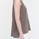 Side view of Wool Lily Vest in Otter Gray